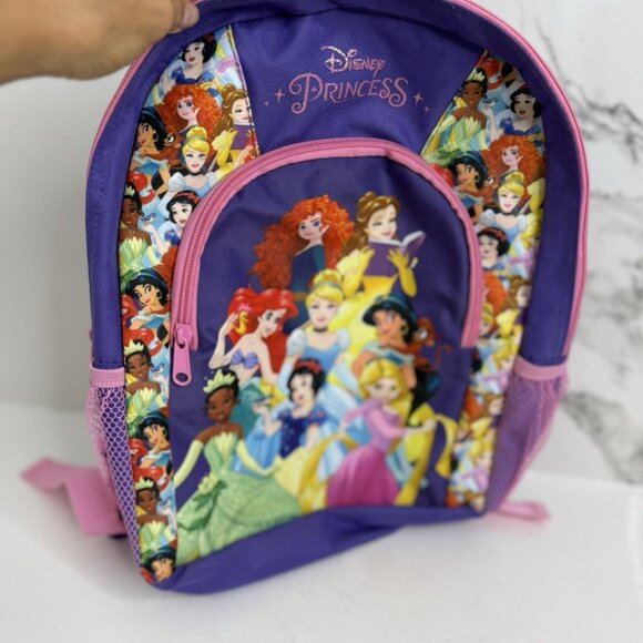 Disney Princess Pink Glitter Girls School Backpack Looks Unused - Picture 1 of 8